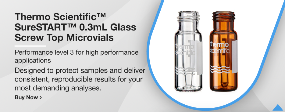 Thermo Scientific™ SureSTART™ 0.3 mL Glass Screw Top Microvials