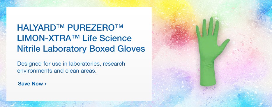 HALYARD™ PUREZERO™ LIMON-XTRA™ Life Science Nitrile Laboratory Boxed Gloves